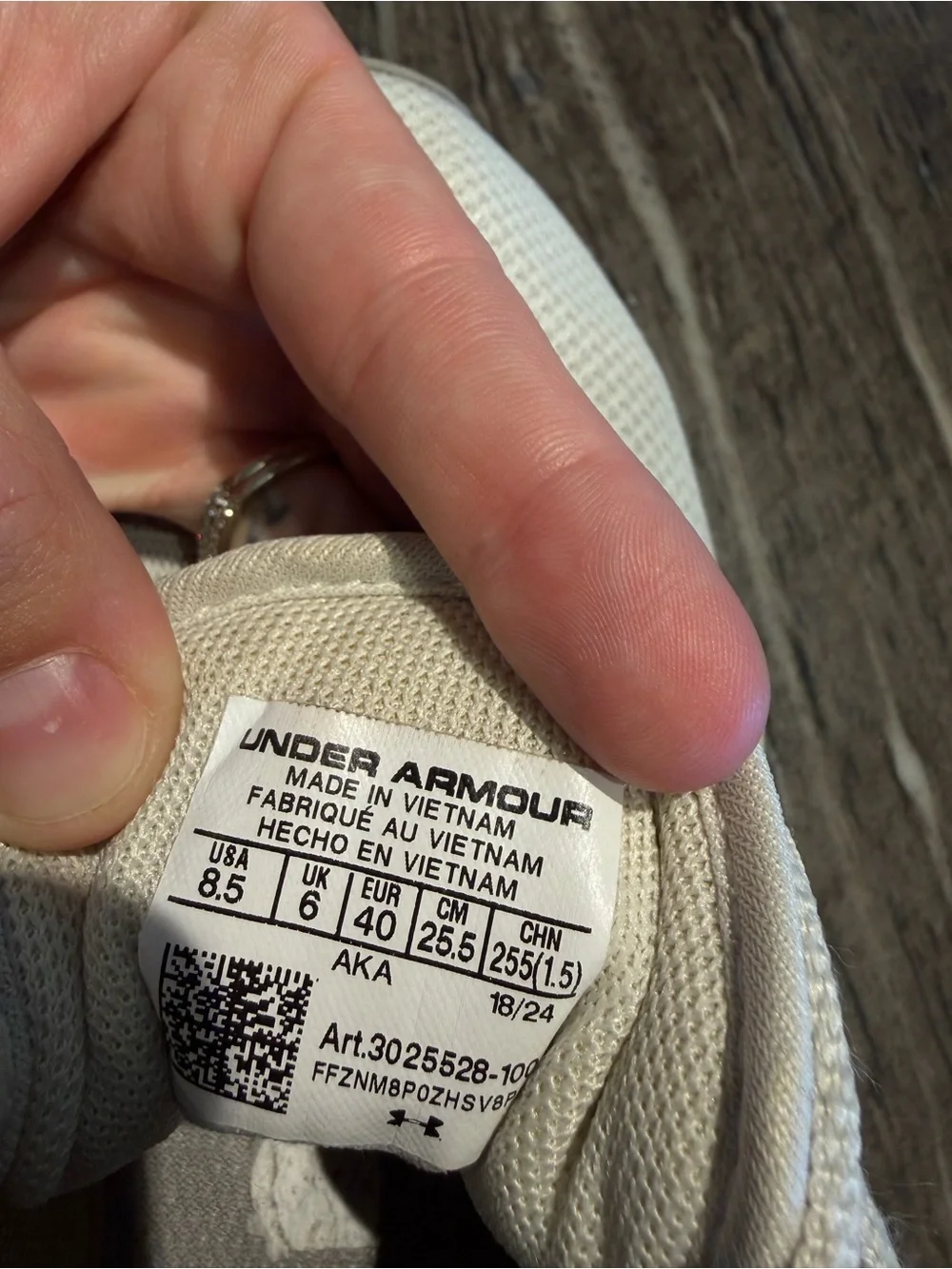 Under Armour Women's Cream Athletic Running Shoes
